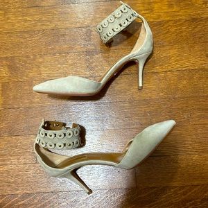 Aquazzura suede ankle strap pumps